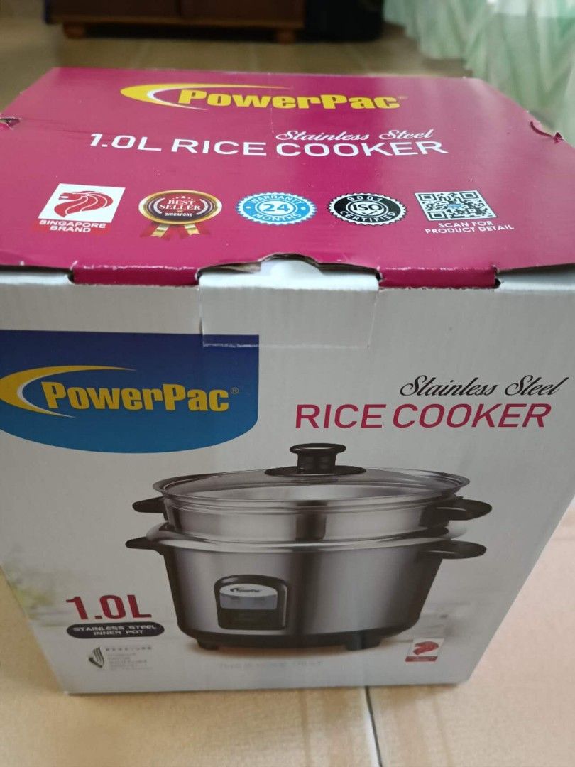 1.0l power pac rice cook and steamer. Stainless steel
