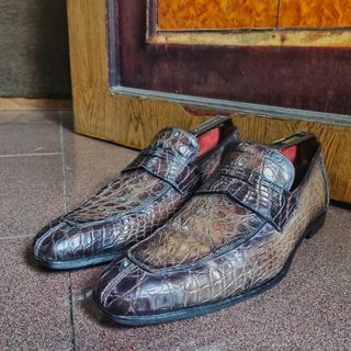 2500$ Magnanni Exotics Full Genuine Crocodile Dress Shoes