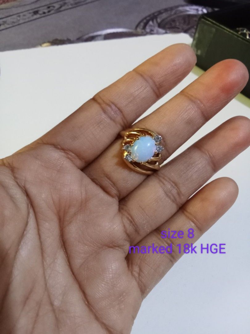 18k hge shop opal ring