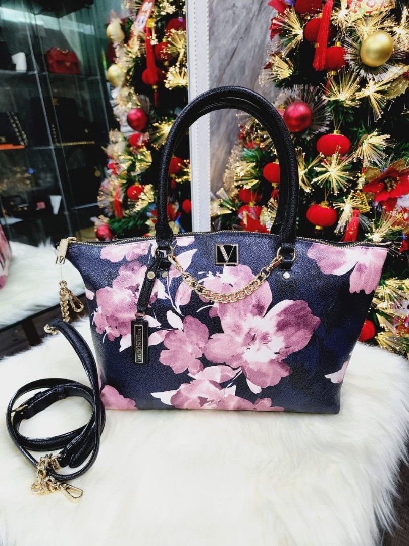 Victoria's Secret Floral Tote Bag Leather No Zipper 100% Original Free  Paper Bag | Shopee Philippines