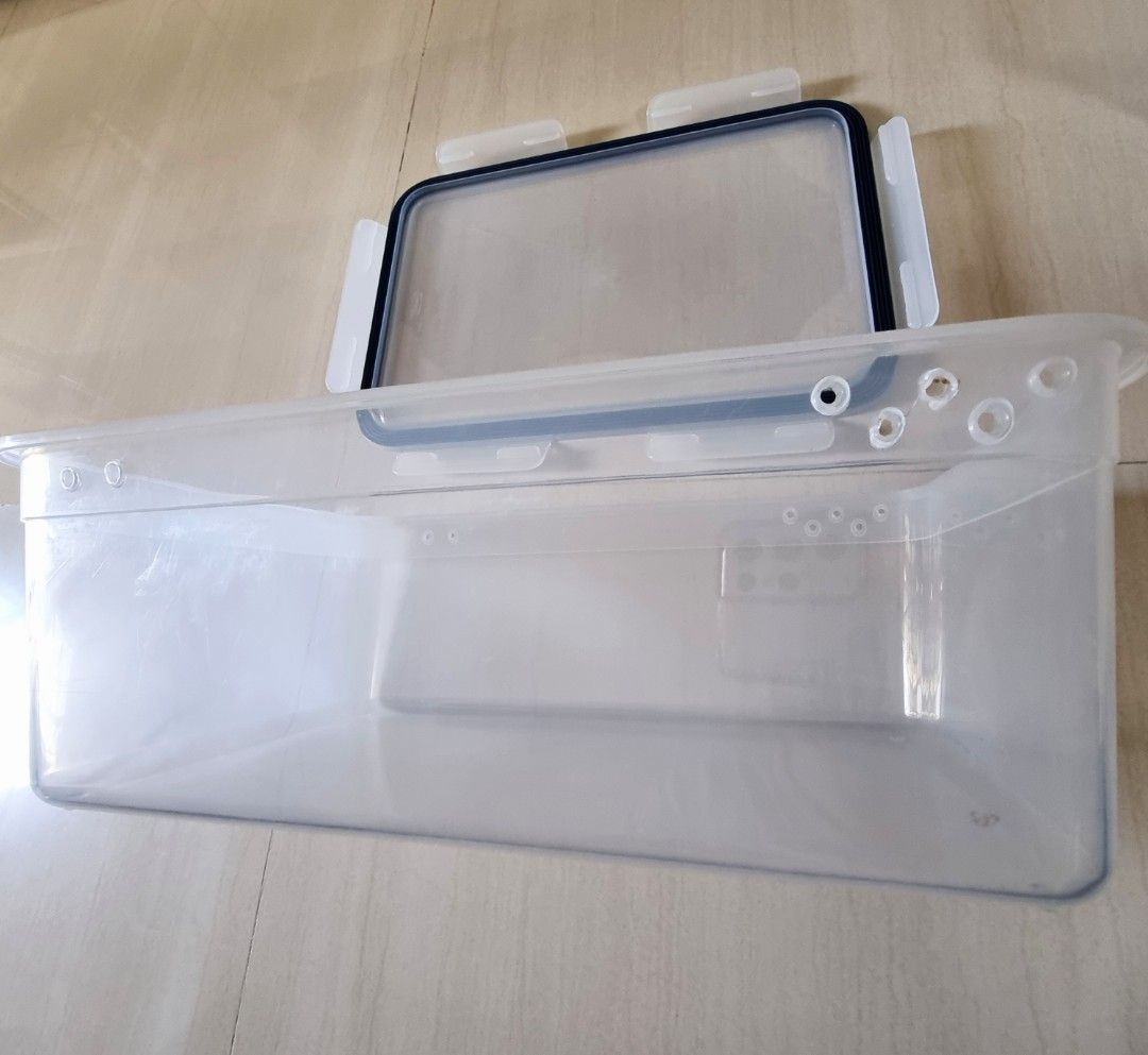 3 sets of IKEA Tupperware Boxes & Lids (Modified w holes, used for ...