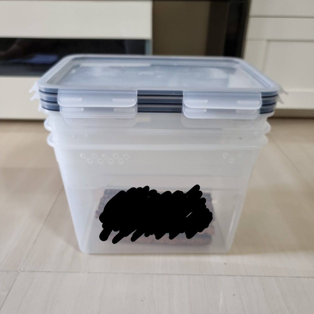 3 sets of IKEA Tupperware Boxes & Lids (Modified w holes, used for ...