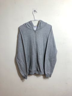 街頭百搭簡約純色質感淺灰連帽外套