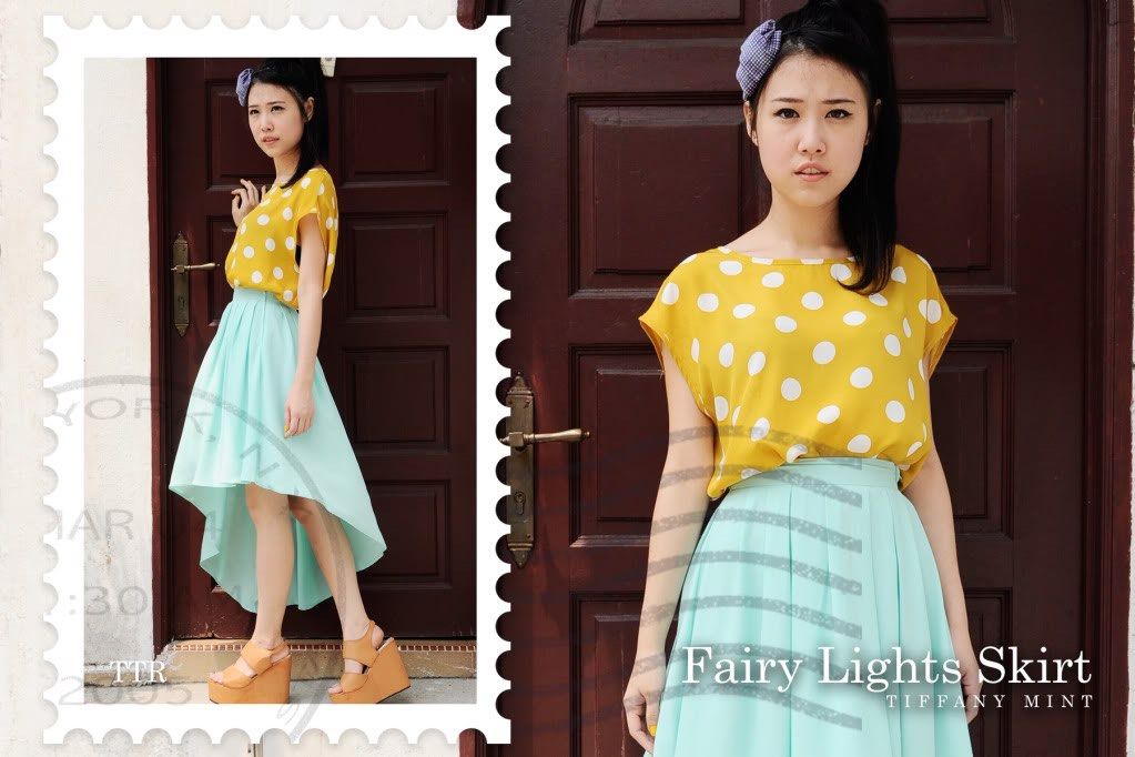 Fairy lights fishtail skirt top