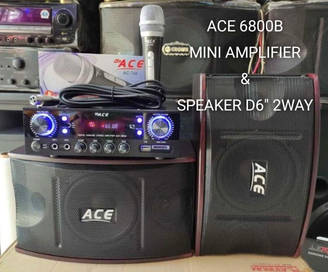 ACE AMPLIFIER AND SPEAKERS D6" 2WAY, Audio, Soundbars, Speakers