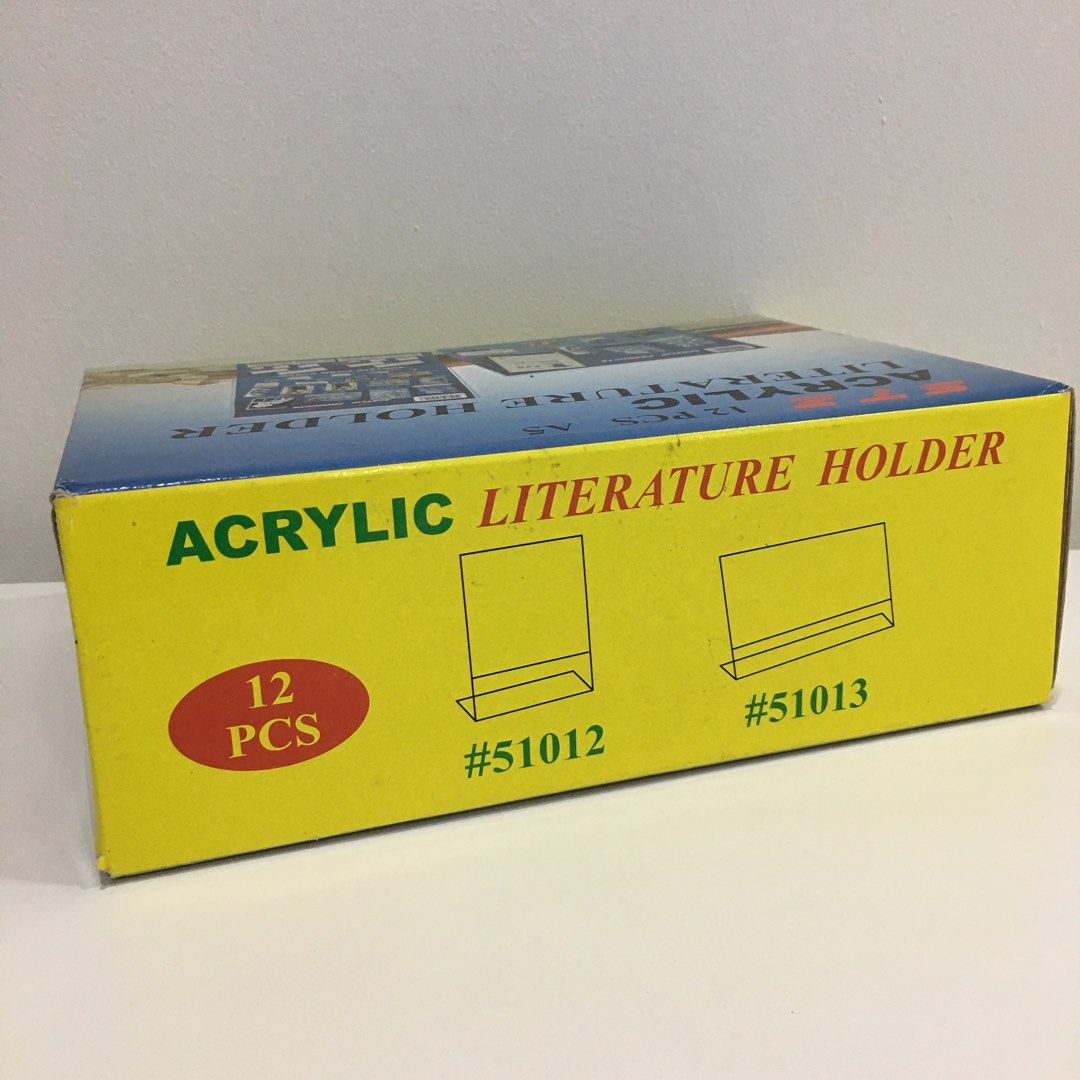 Acrylic Literature Holder, Hobbies & Toys, Stationery & Craft, Craft