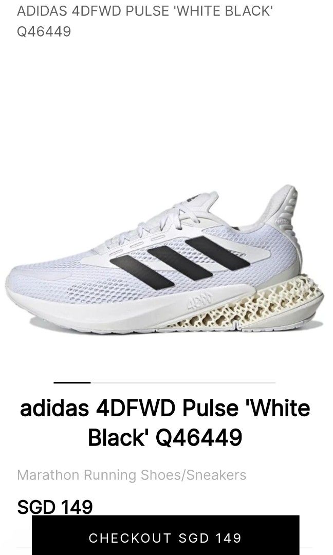 Adidas 4dfwd Pulse 2 Men s Running shoes Black and White Boost