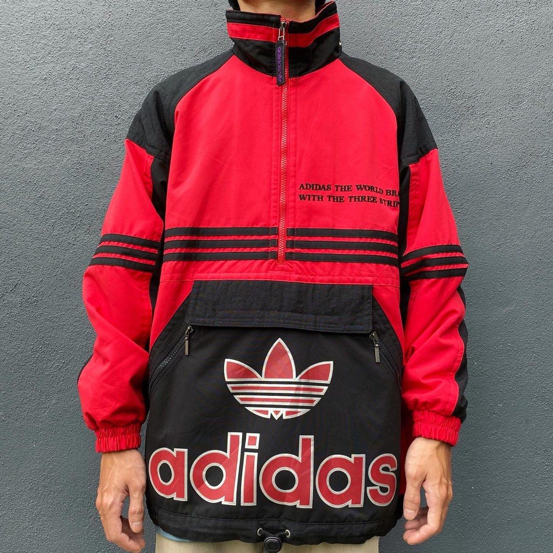Adidas Vintage 90 s Jaspo Half Zip Jacket