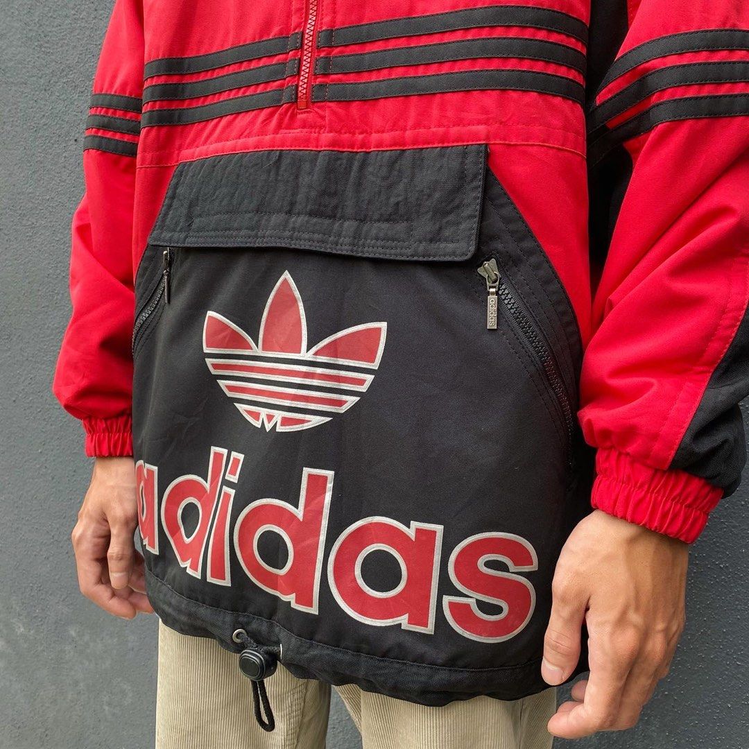 Adidas Vintage 90 s Jaspo Half Zip Jacket