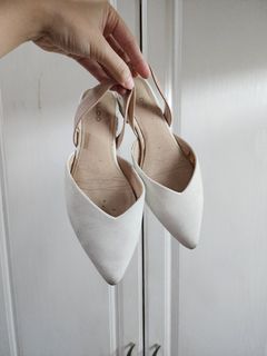 Aldo Flats Slingback Shoes White 9
