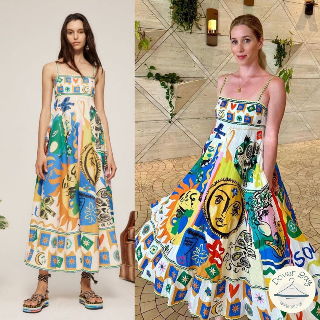 Alemais Soleil Printed Linen Midi Sun dress, Women's Fashion, Dresses &  Sets, Dresses on Carousell