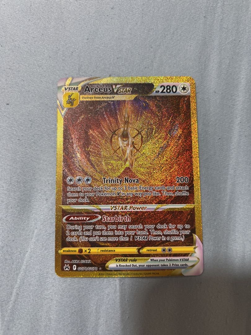 Secret Gold Arceus Vstar Pokemon Card