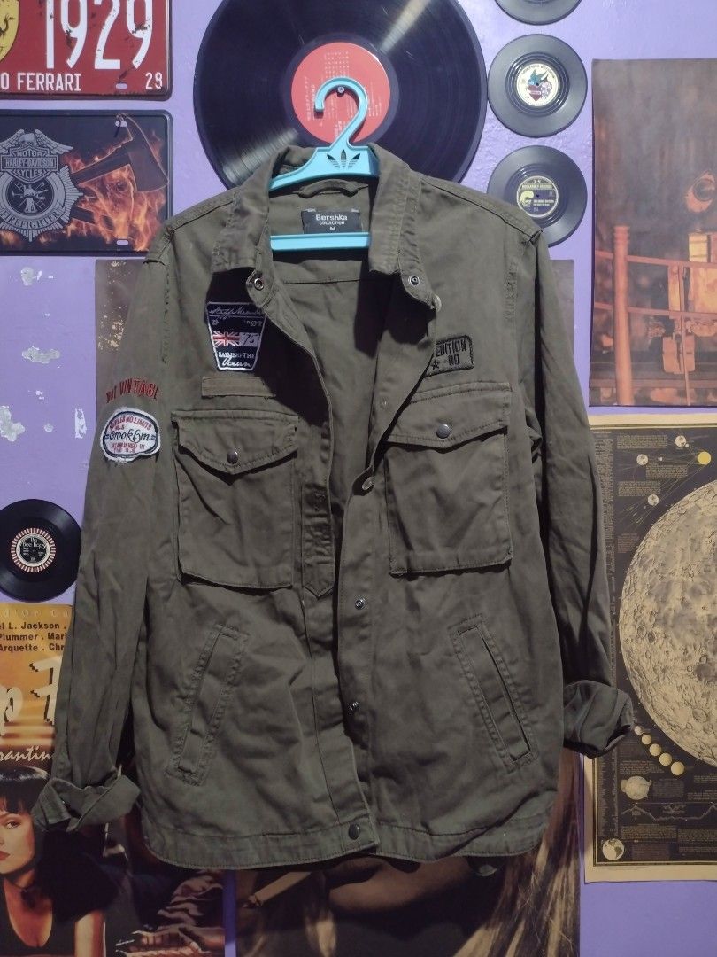 Army denim jacket, Women's Fashion, Coats, Jackets and Outerwear on