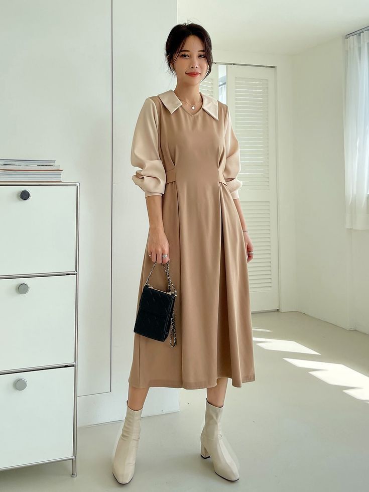 BAJU BARU Midi dress Dress korea Korean dress Casual formal dress