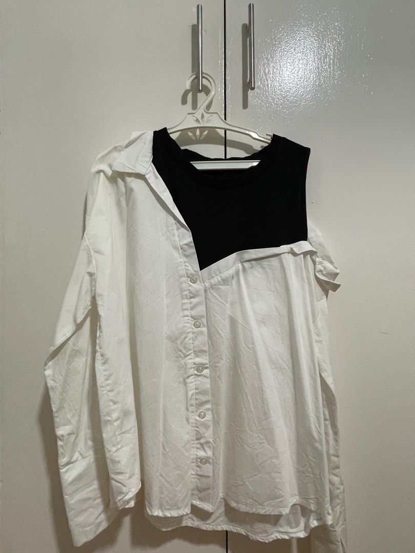 indowestern one-sided off shoulder with pant