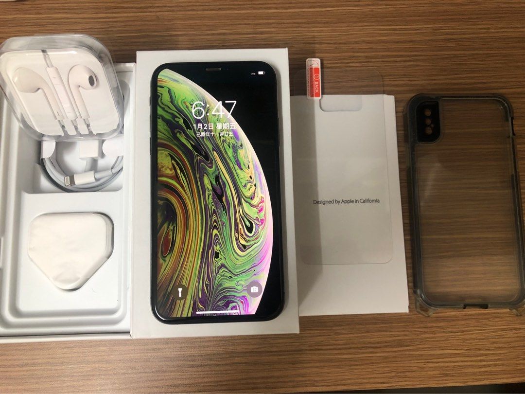 Black - Full set 96% new iPhone XS 64gb battery 100% one month