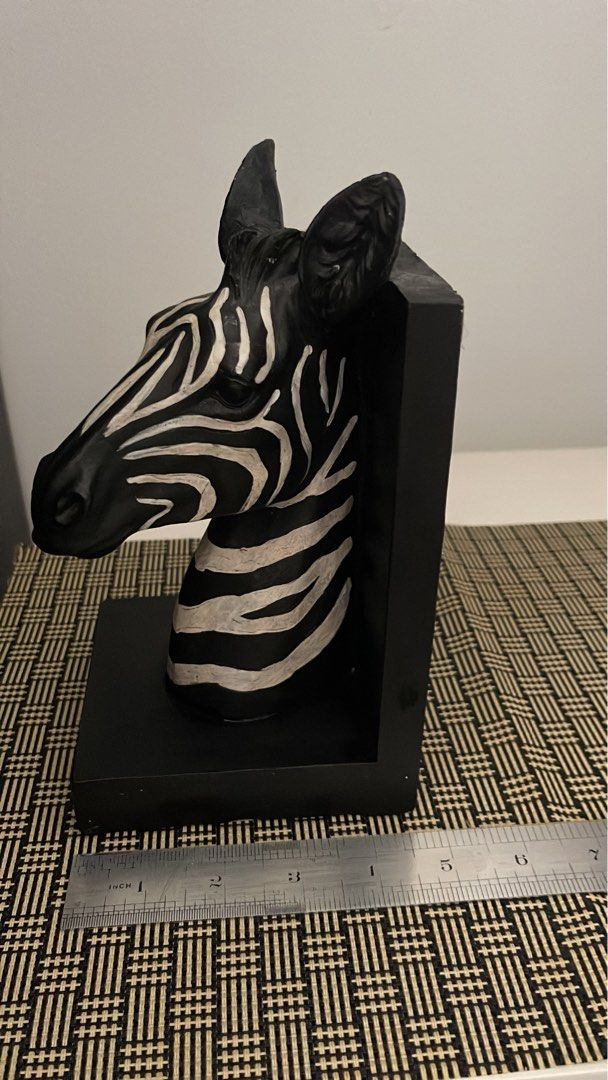 Bookend zebra, Furniture & Home Living, Home Decor, Other Home Decor on