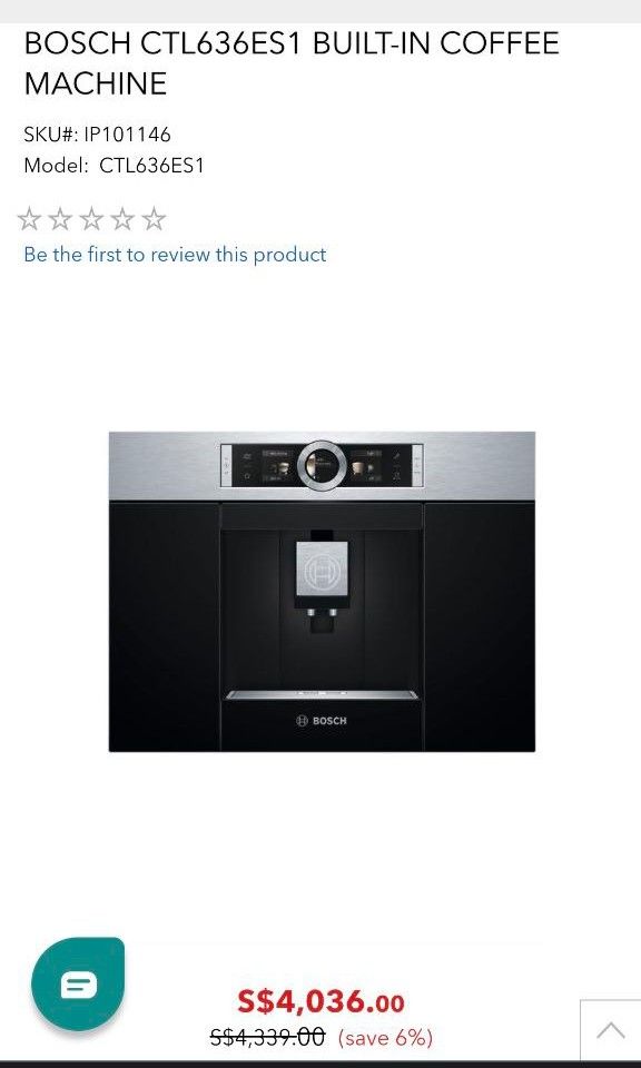 Bosch Built In Coffee Machine, TV & Home Appliances, Other Home