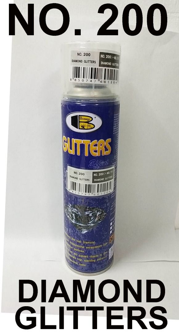 BOSNY GLITTERS EFFECT SPRAY PAINT NO. 200 DIAMOND GLITTERS ( 225 GRAMS