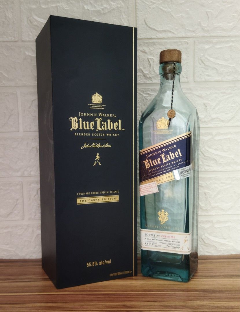 Botol bekas JW Blue Label The Cask Edition 1 Liter, Antik ...