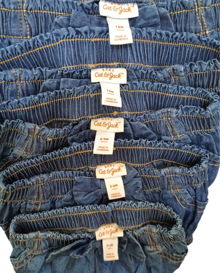 Brand new Cat & Jack soft denim maong shorts baby girl, Babies & Kids