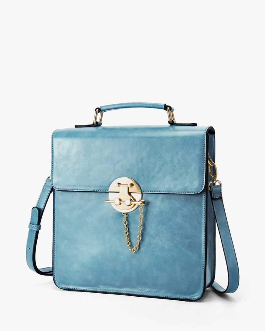 [BRAND NEW] Ecosusi Cornelia Vintage Small Flap Backpack Blue