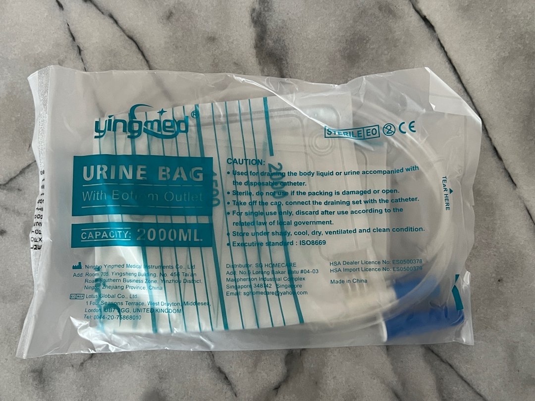 Brand New Urine Bag 2000 mL, Health & Nutrition, Assistive