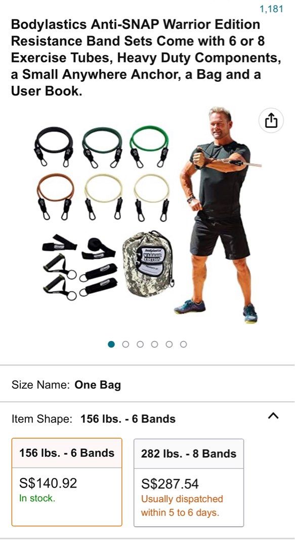 Branded Resistance Bands, Sports Equipment, Exercise & Fitness, Toning
