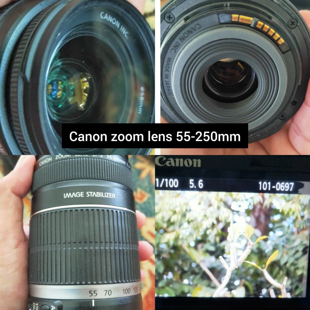 Canon EOS R 1100D with 4 lenses, Photography, Cameras on Carousell