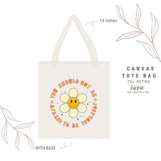 Canvas Tote Bag - 70s Retro Hippie