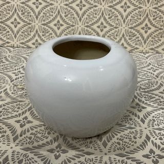 Ceramic Glaze White Succulent Pot with Drainage Hole 4” x 3” inches - P199.00