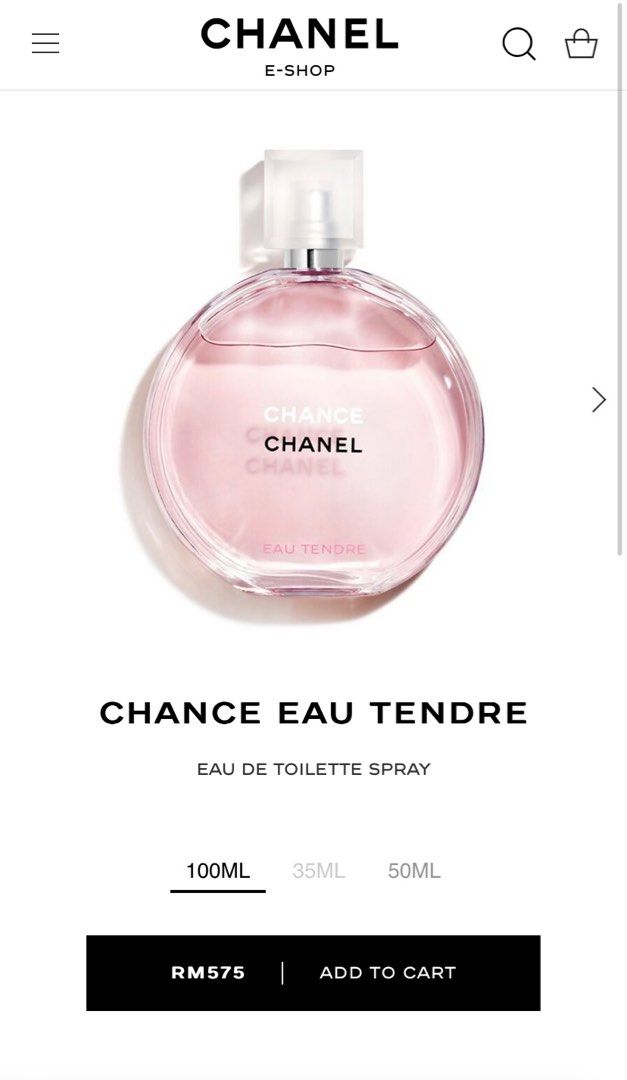 Chanel Chance Eau Tendre Eau De Toilette Spray 100ml, Beauty & Personal  Care, Fragrance & Deodorants on Carousell