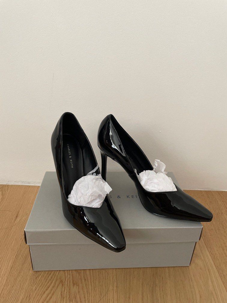 Pointed Toe Black Heels Charles And Keith Charles Keith Stiletto