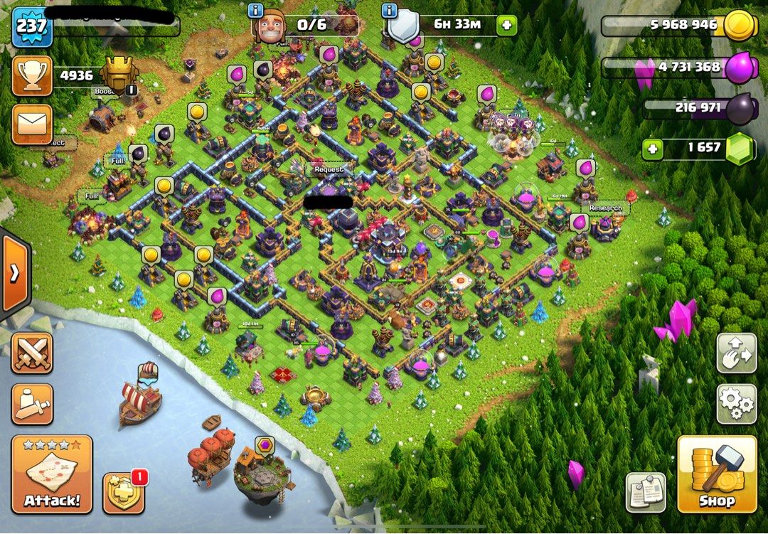 Clash Of Clans Th15 Almost Max, Video Gaming, Video Games, Others On  Carousell