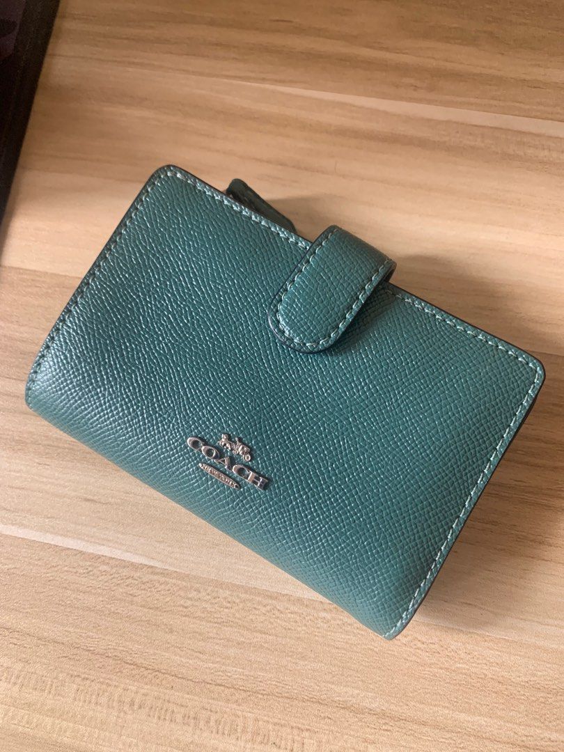 Dark turquoise coach sale wallet