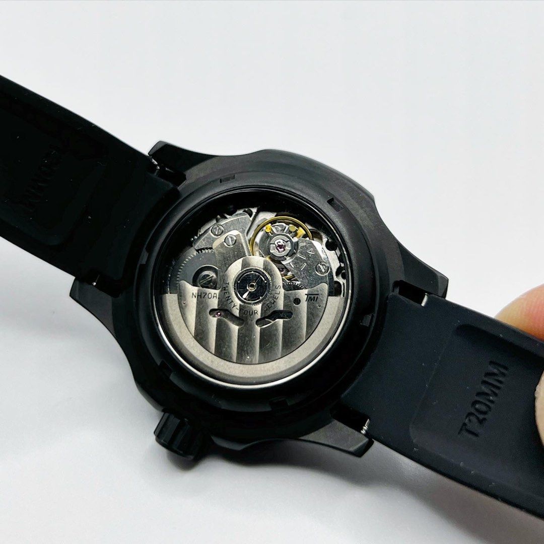 Custom Seiko Mod Matte Black Grey Skeleton Nautilus 40mm, Men's Fashion,  Watches & Accessories, Watches on Carousell