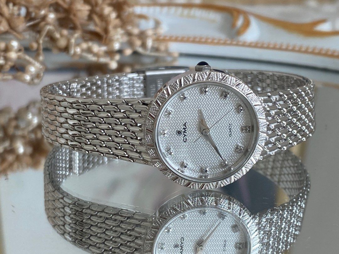 Cyma Vintage Watch Ladies Silver Classic