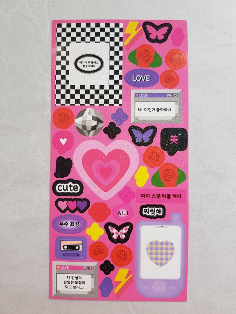 Daiso Korea Stickers Php30 Per Piece, Hobbies & Toys, Stationary