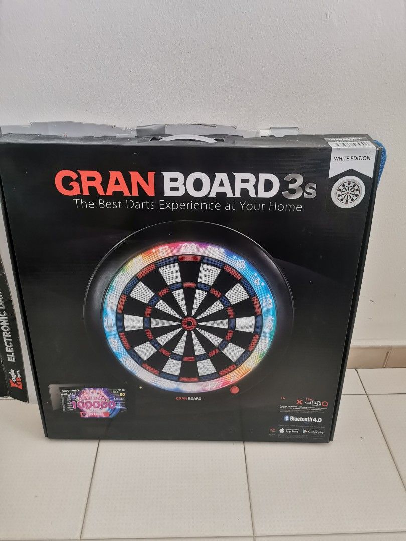 Used GRAN DARTS [Grand Darts] Dart Board Gran Board 3s White Edition