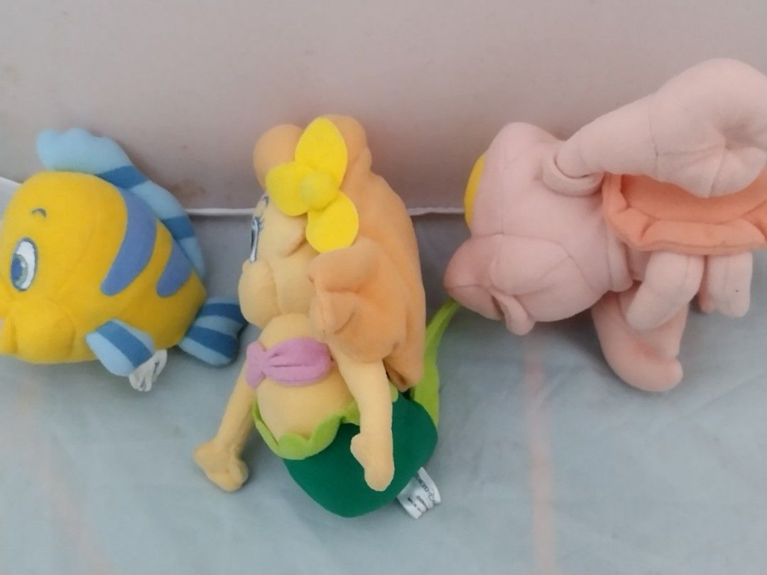 Disney The Little Mermaid Mini Soft Toy Ariel, Flounder & Sebastian