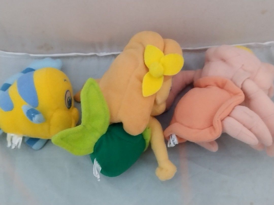 Disney The Little Mermaid Mini Soft Toy Ariel, Flounder & Sebastian