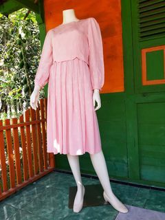Dress peach korean import