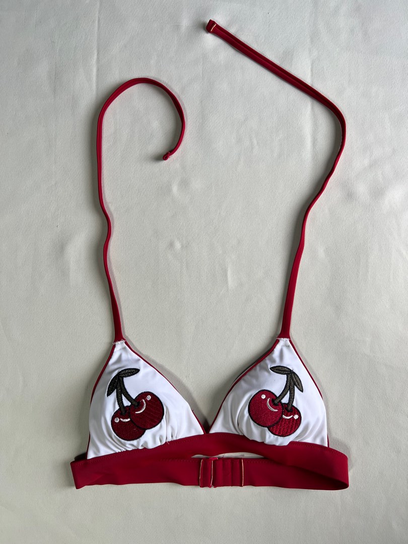 Y2k Embroidered Cherry Bra, Women's Fashion, Tops, Others Tops on Carousell