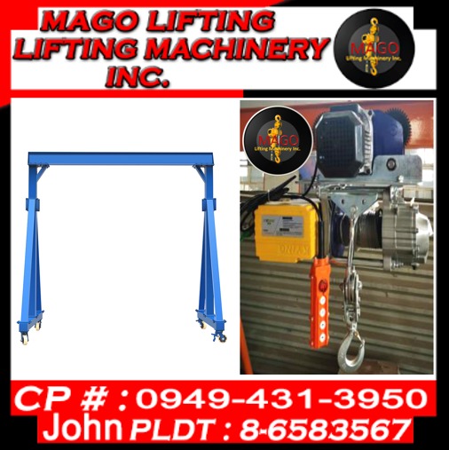 FOR SALE A Frame + Electric Hoist 12 Tons Capacity with Motorized
