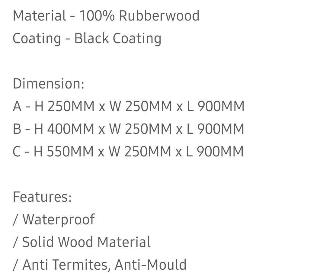 *FREE POST to West Malaysia only / Ready Stock* Plant Rubberwood Stand