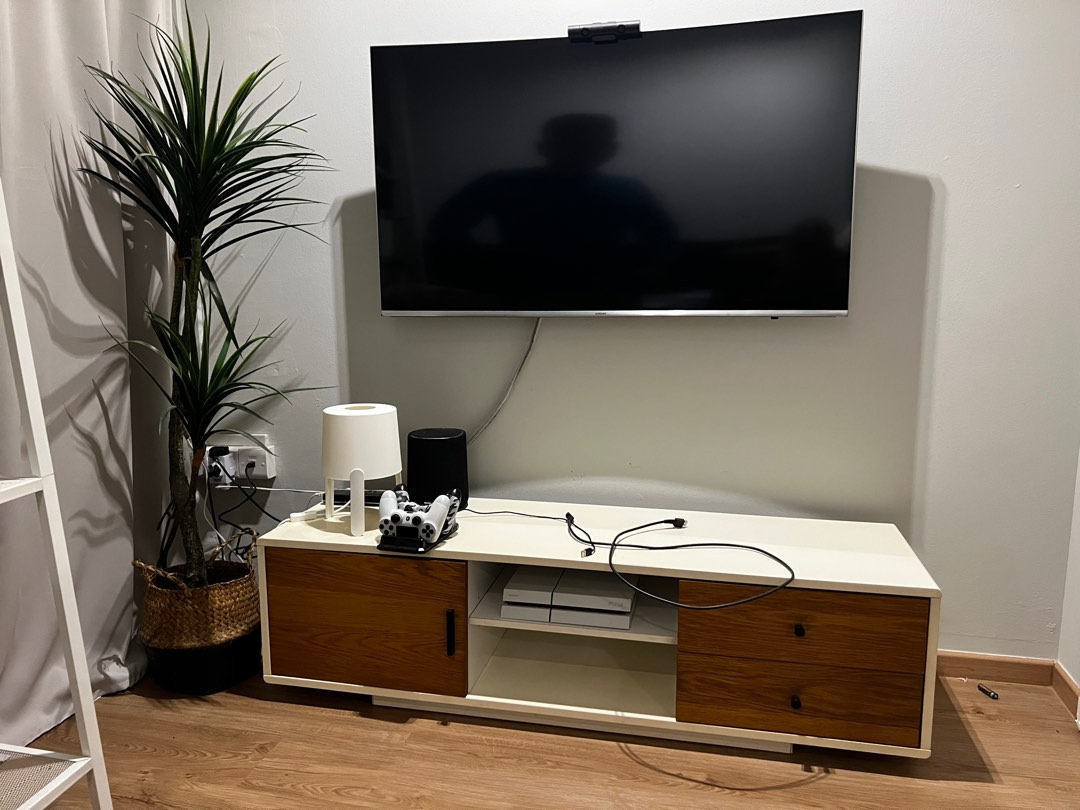 FREE Solid Wood TV console without leg, Furniture & Home Living, Furniture, TV Consoles on Carousell