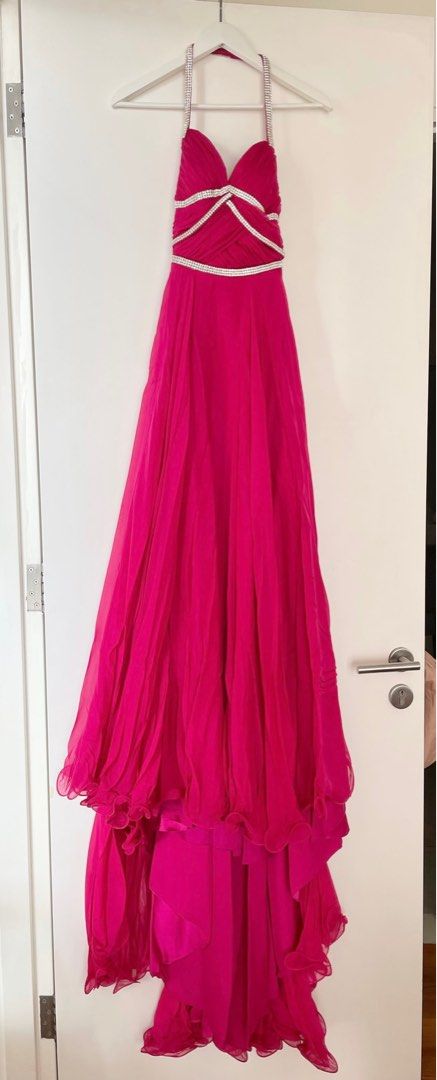 Fuchsia evening clearance gown