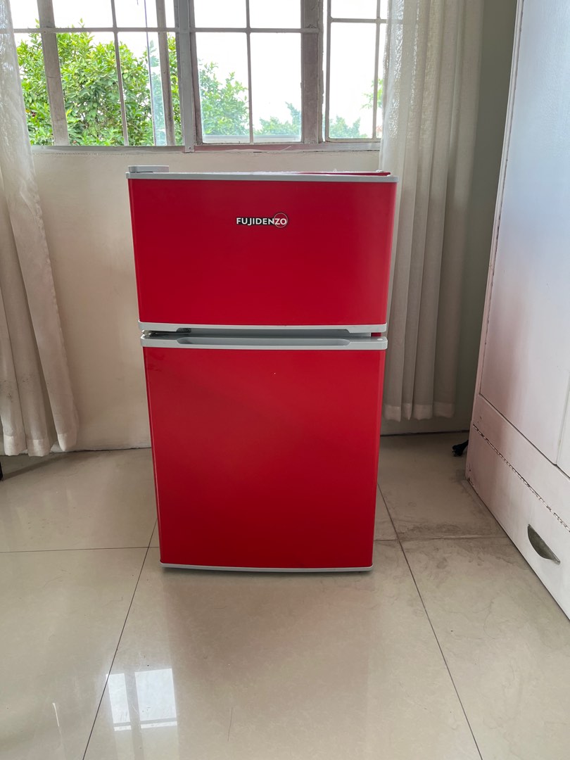 Fujidenzo 3.5 cu. ft. TwoDoor Direct Cool Ref, Lucky Red, TV & Home