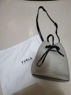 Furla 拼色(黑綠) 水桶包 大款