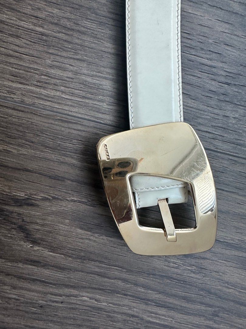 Gucci belt white